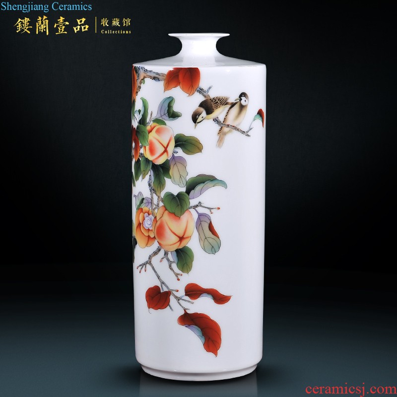 Jingdezhen ceramics hand-painted furnishing articles Chinese style living room home outfit of large vase wedding bridal jewelry decoration