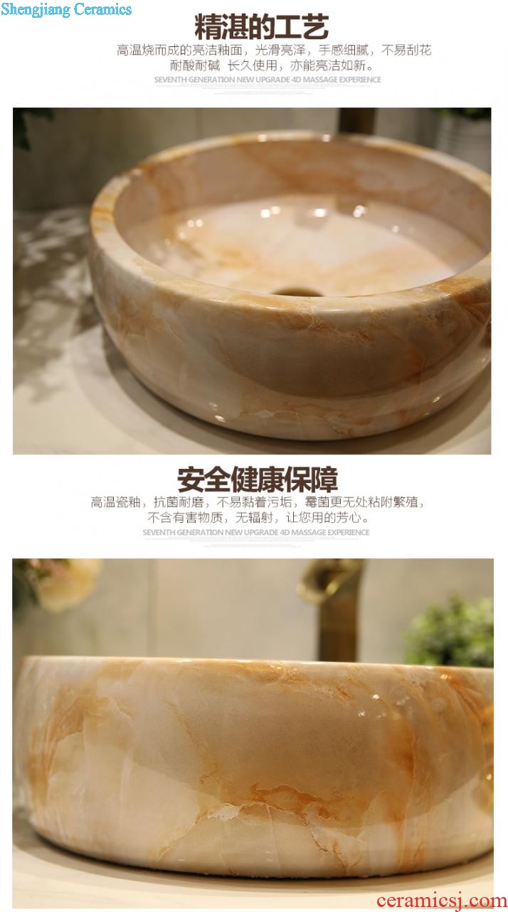 Koh larn, qi basin stage basin to art ceramic round the sink basin is the basin that wash a face wash one toilet