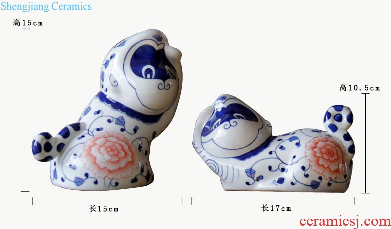 Rain tong home | furnishing articles feng shui decorations war horse kiln jingdezhen ceramics craft porcelain horse creative big pendulum