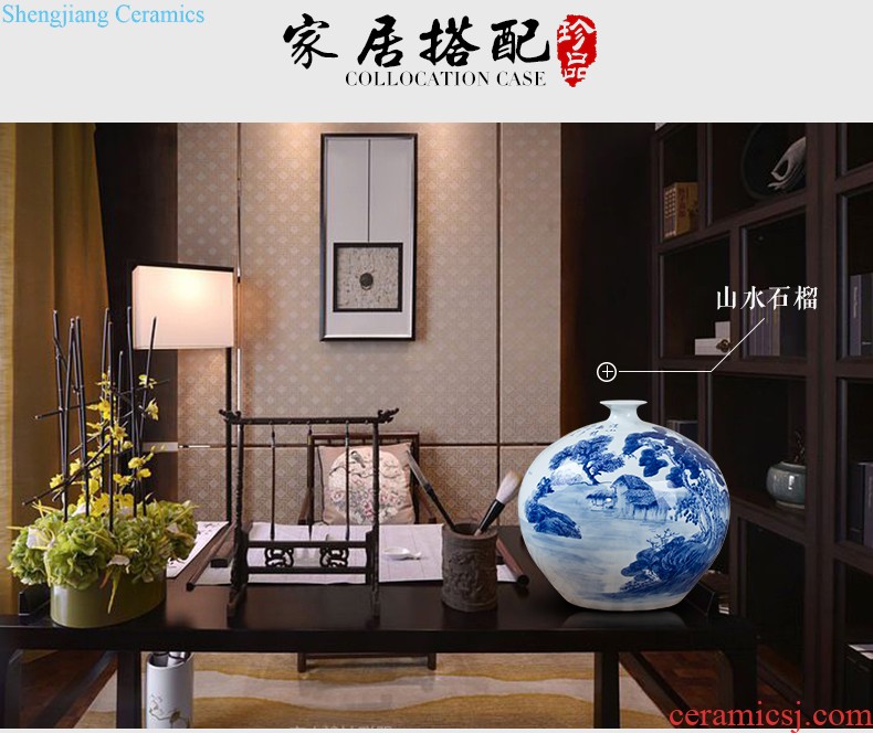 Jingdezhen porcelain of large vases, ceramic furnishing articles hand-painted new Chinese flower arranging large sitting room adornment ornament