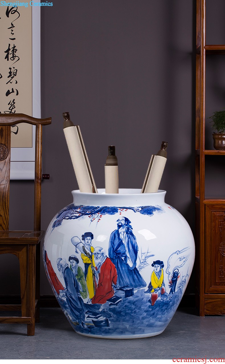 Jingdezhen ceramics decoration plate of Chinese style household act the role ofing is tasted the sitting room porch TV ark wine desktop furnishing articles