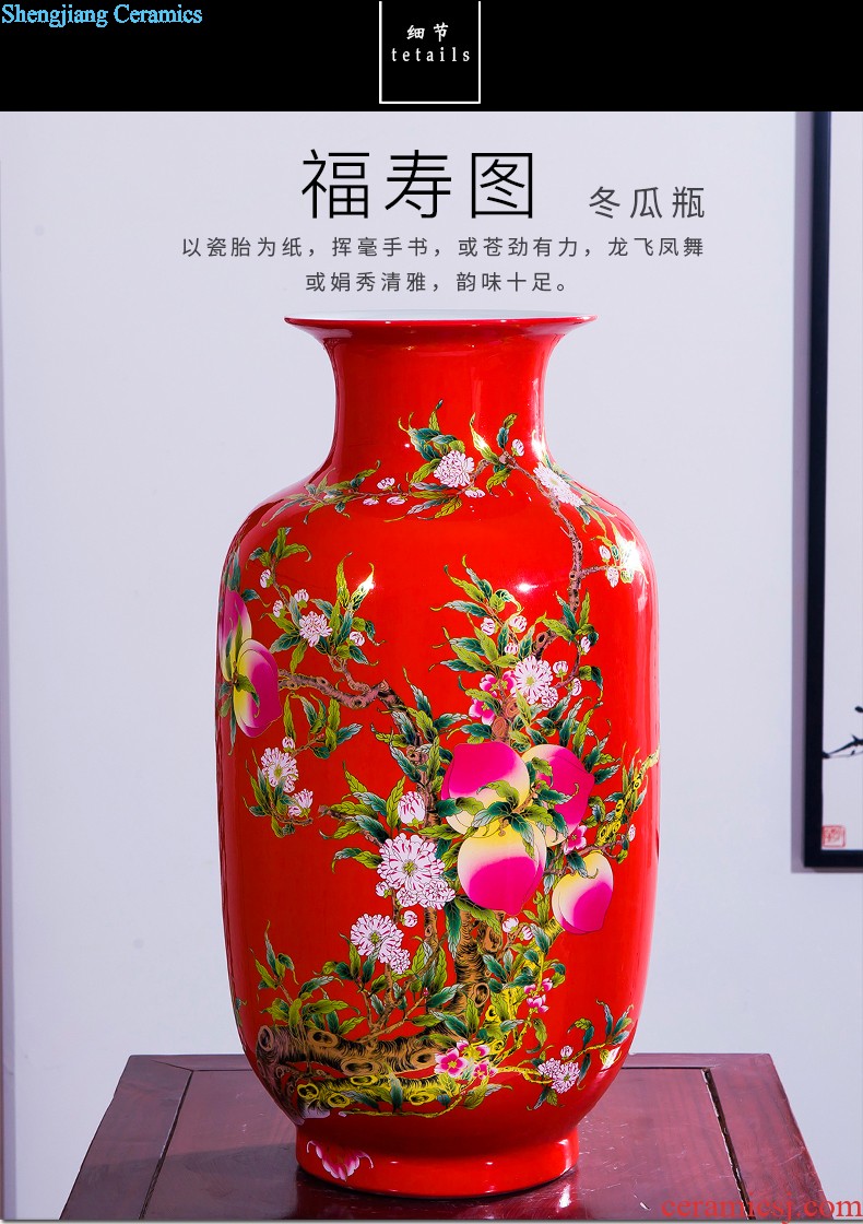 Jingdezhen ceramics by furnishing articles hand-painted vases, flower arranging new Chinese style household ladder sitting room adornment