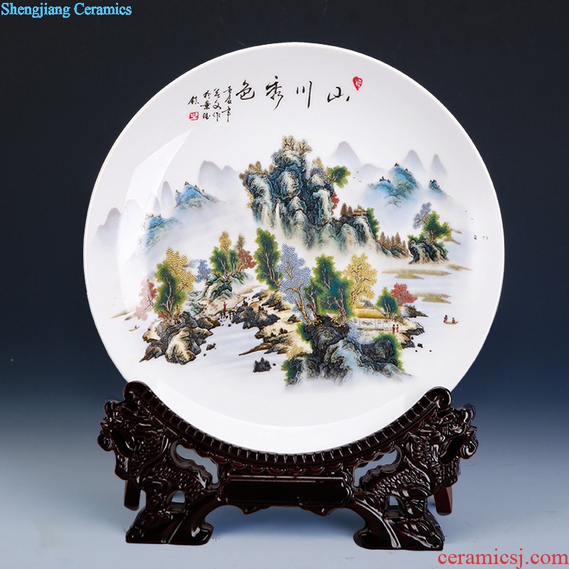 Under the 390 China jingdezhen ceramics glaze Blue and white porcelain square fruit bowl of fruit basket of fruit bowl food tray