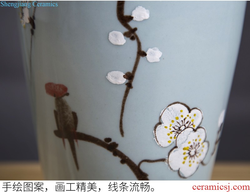 Jingdezhen ceramics The quartet lucky bamboo vase The living room table decoration flower art handicraft furnishing articles