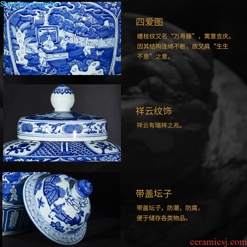 Jingdezhen ceramic hand-painted pastel vases, flower arranging furnishing articles Tong qu process household act the role ofing is tasted Chinese style the sitting room porch