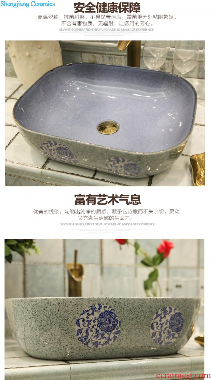 Koh larn, qi stage basin to jingdezhen ceramic lavabo that defend bath lavatory basin art gold peony