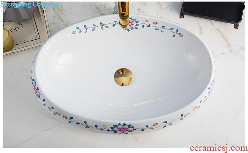 Koh larn, qi stage basin sink lavatory ceramic european-style bathroom art basin of the basin that wash a face