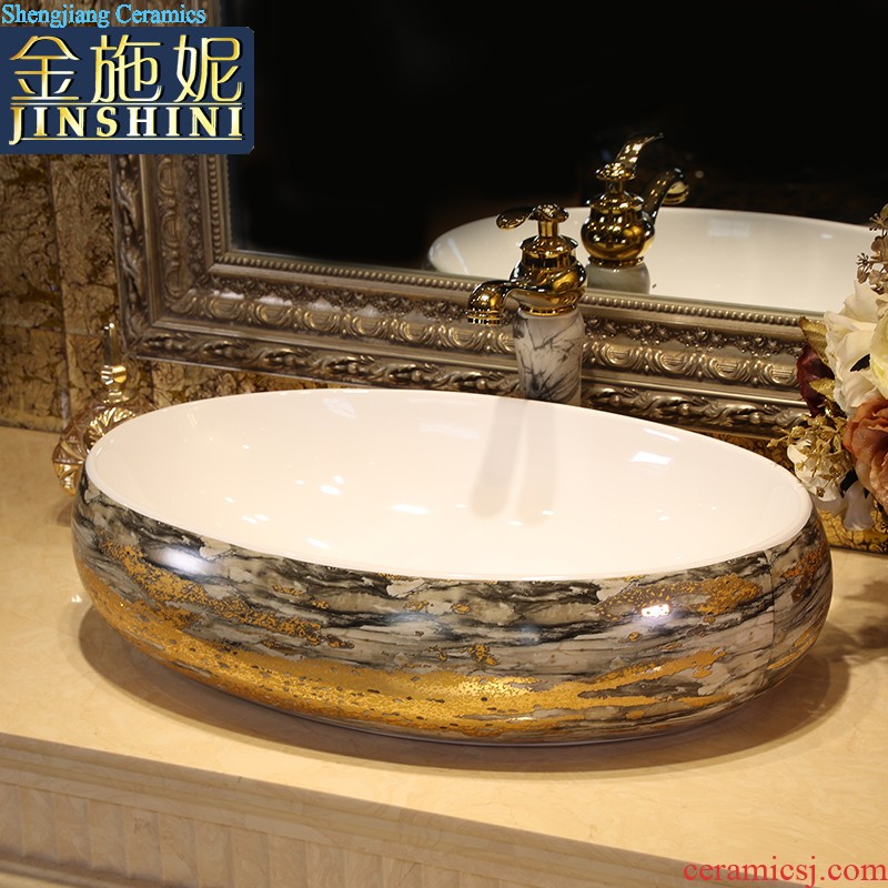 On the ceramic bowl square European art basin sink basin bathroom sinks counters are contracted household