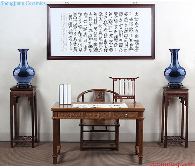 Jingdezhen ceramics vase furnishing articles sitting room modern Chinese style household wine cabinet TV ark adornment porcelain arranging flowers