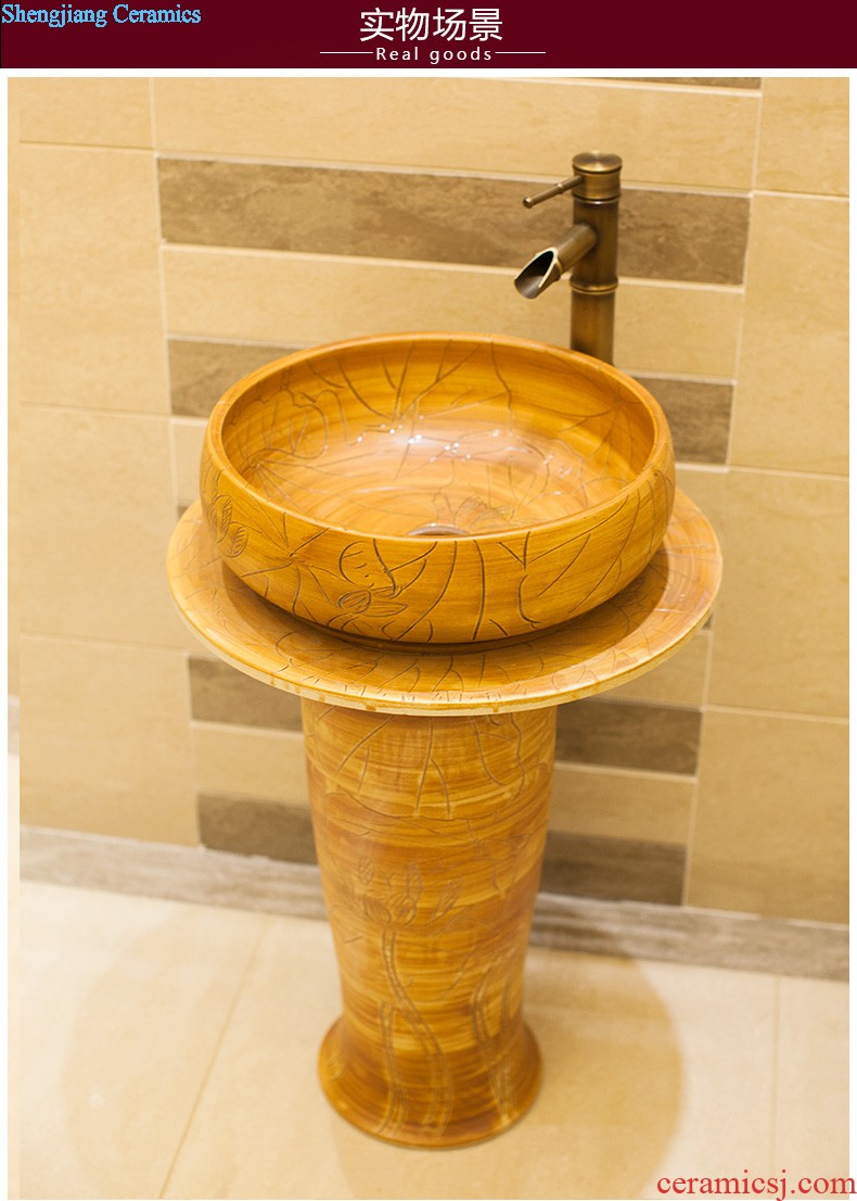 Koh larn, qi stage basin ceramic lavabo European marble bathroom art basin oval lavatory basin