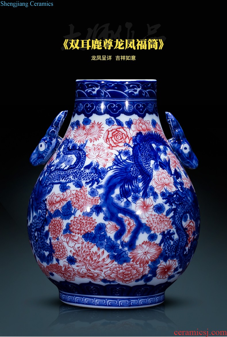 Send the base d324 jingdezhen ceramics vase household act the role ofing is tasted furnishing articles flower arranging, living room decoration