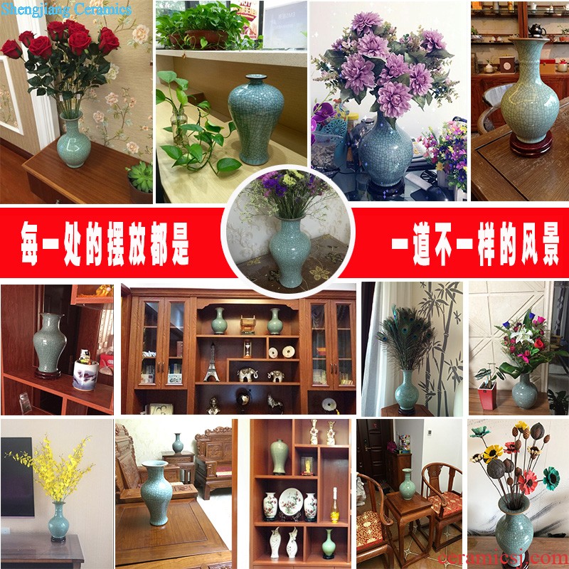 Jingdezhen ceramics Lrene hand-painted peony flowers very beautiful vase Vogue to live in the sitting room furnishing articles