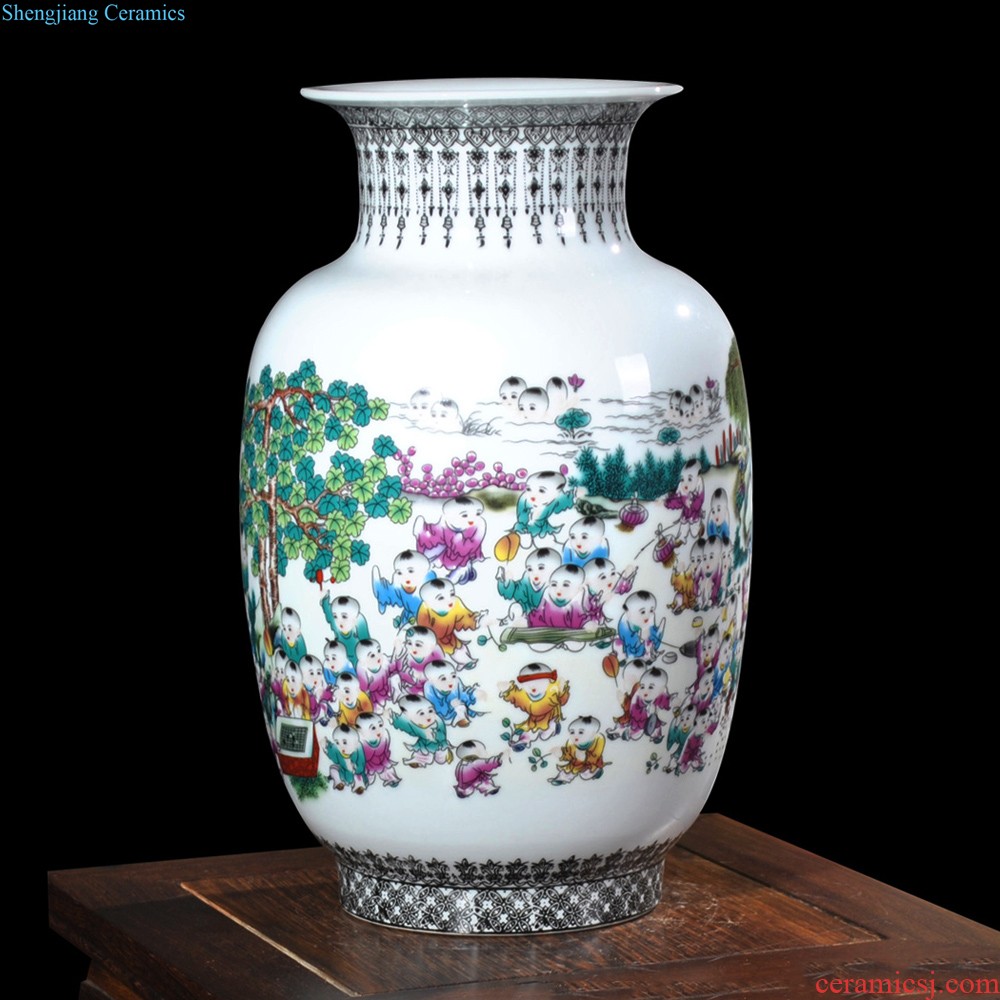 Jingdezhen ceramic vases, antique flower arranging device is placed the new Chinese style household decoration porcelain of large sitting room