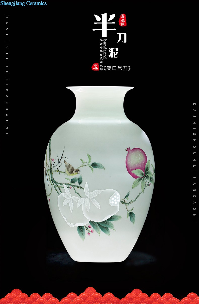 Jingdezhen ceramic porcelain enamel famous hand-drawn characters vase ferro ShouXi home sitting room adornment is placed