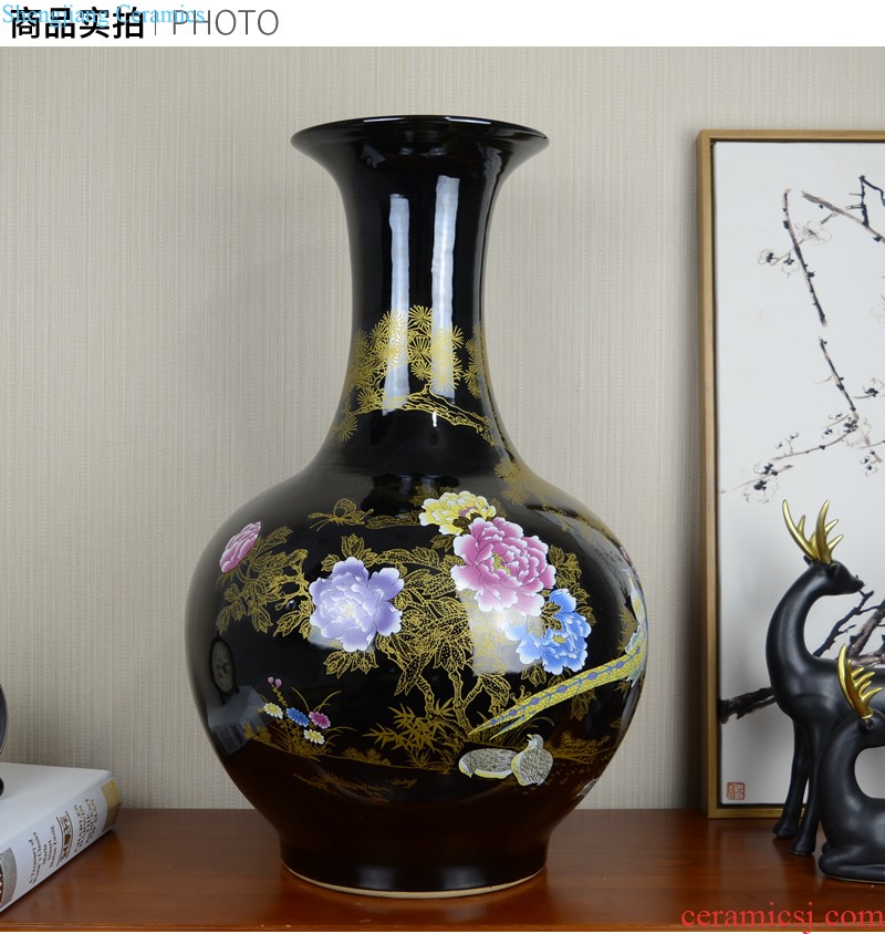 Jingdezhen ceramics hand-painted vases, large living room club hotel Chinese style household soft adornment porch place