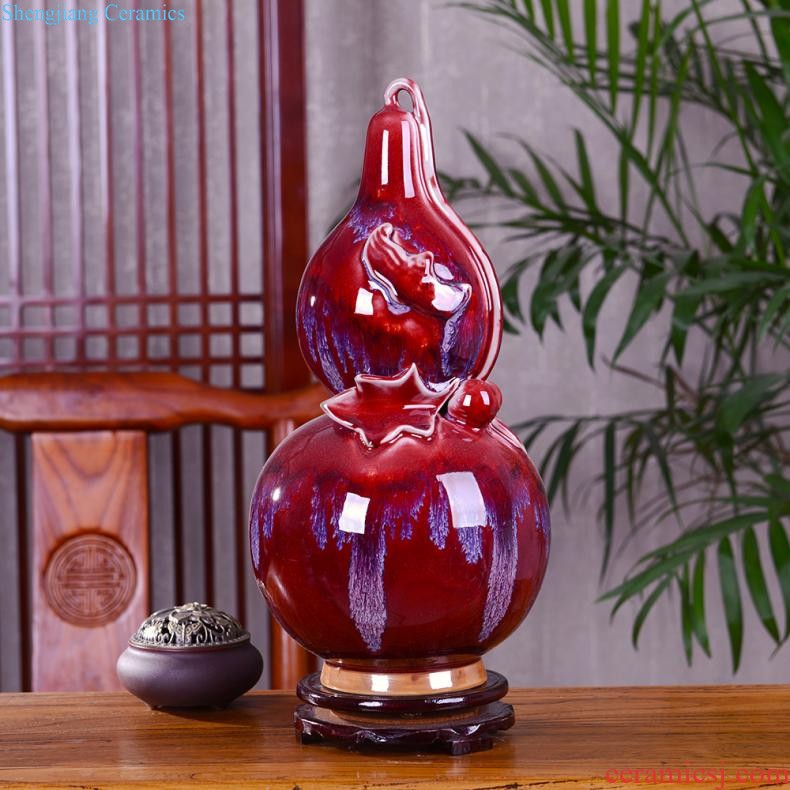 Jingdezhen ceramics pure hand-painted vases landing large full plum bottle sitting room place decorative arts and crafts