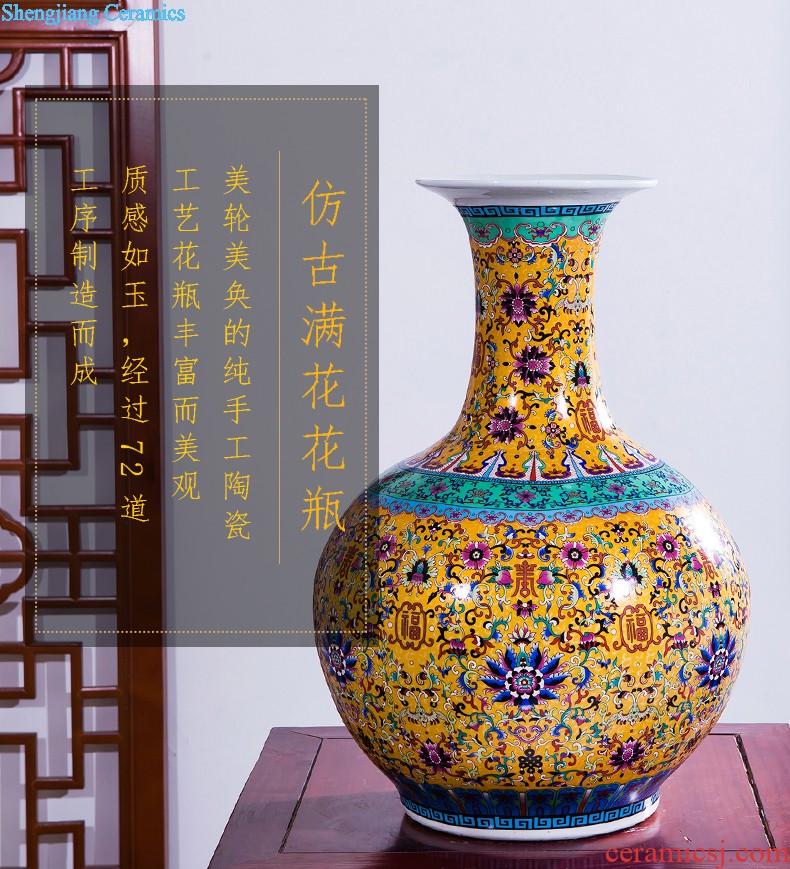 Archaize of jingdezhen ceramics kiln vases, flower arrangement of Chinese style white home sitting room ark adornment furnishing articles d7