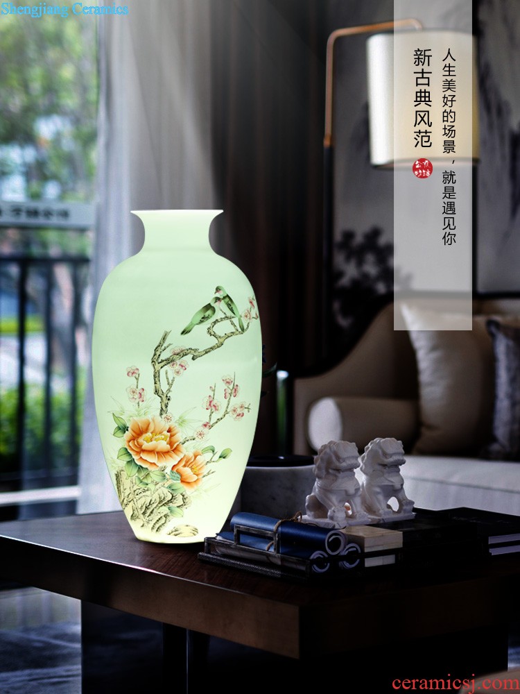 Jingdezhen ceramics flower adornment masters creation soul figure well hills, new Chinese style household sitting room porch place