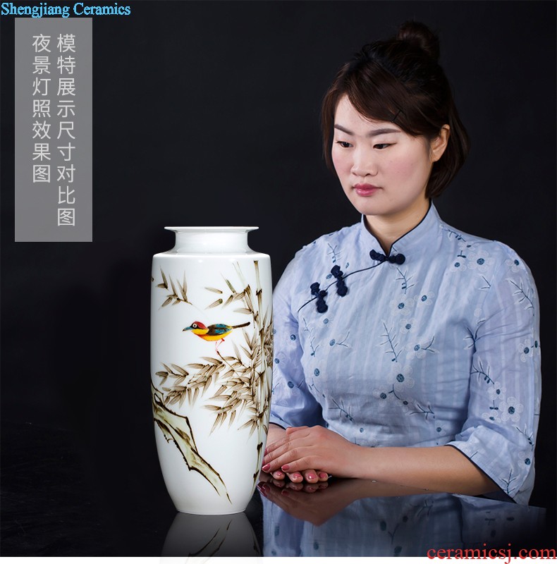 Jingdezhen ceramics famous master hand painted blue and white porcelain vases, rich ancient frame decoration of Chinese style the sitting room porch furnishing articles