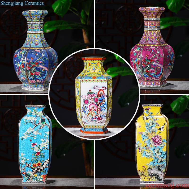 Jingdezhen ceramic vase furnishing articles antique porcelain flower Chinese style restoring ancient ways is contemporary and contracted sitting room ark adornment