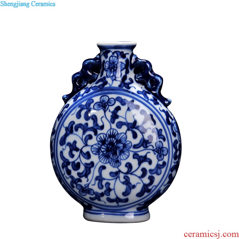 Jingdezhen ceramics glaze of crack open the vase Fashion contracted and contemporary adornment handicraft furnishing articles in the living room