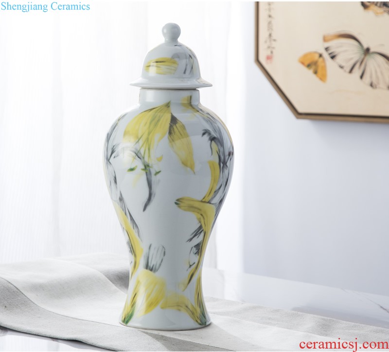 North European contemporary and contracted ceramic vase origami dried flowers flower arrangement sitting room small and pure and fresh home furnishing articles