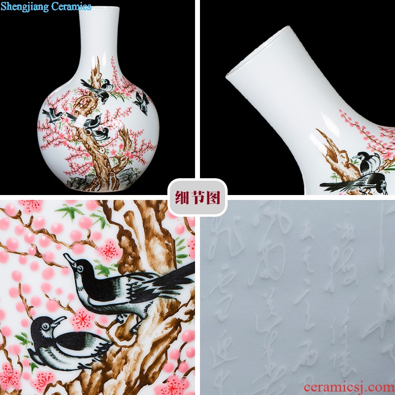 Master of jingdezhen ceramic vase Chinese hand-painted home sitting room porch famille rose more than decorative furnishing articles every year