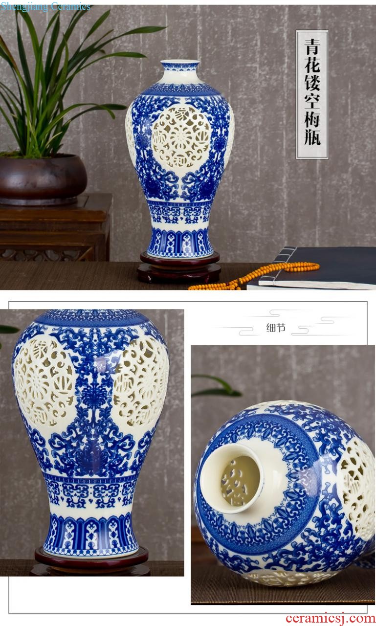 Jingdezhen ceramic vase furnishing articles porcelain vases, ceramic flower arranging flowers sitting room is contemporary and contracted household adornment