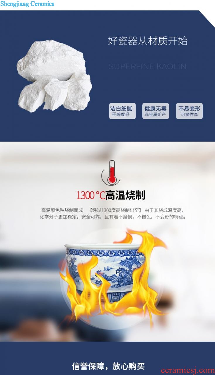 Jingdezhen ceramics zen three-piece floret bottle of flower arrangement, sitting room of Chinese style household decorations crafts