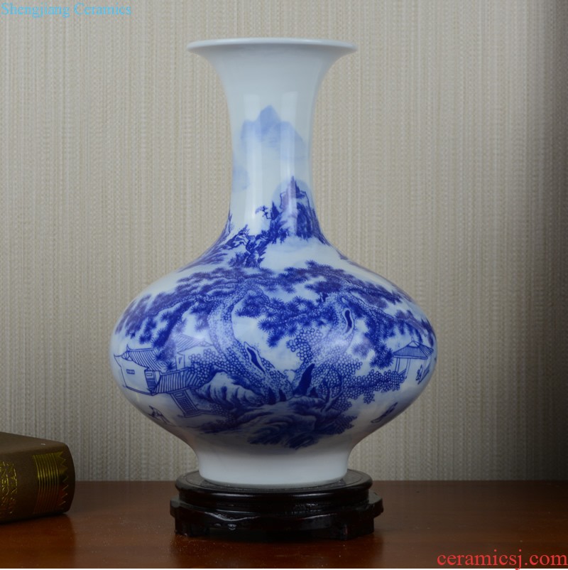 Jingdezhen ceramics vases, contemporary and contracted white paper down the small pure and fresh and small living room table furnishing articles ornaments