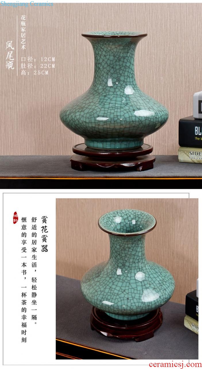 Jingdezhen ceramic vase furnishing articles variable blue porcelain creative living room flower arranging flowers, Chinese style household decorations