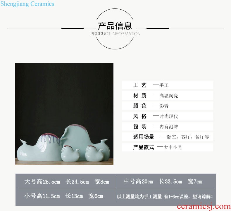 The rain tong household | hand knead shadow celadon porcelain bird Jingdezhen ceramics by hand furnishing articles process