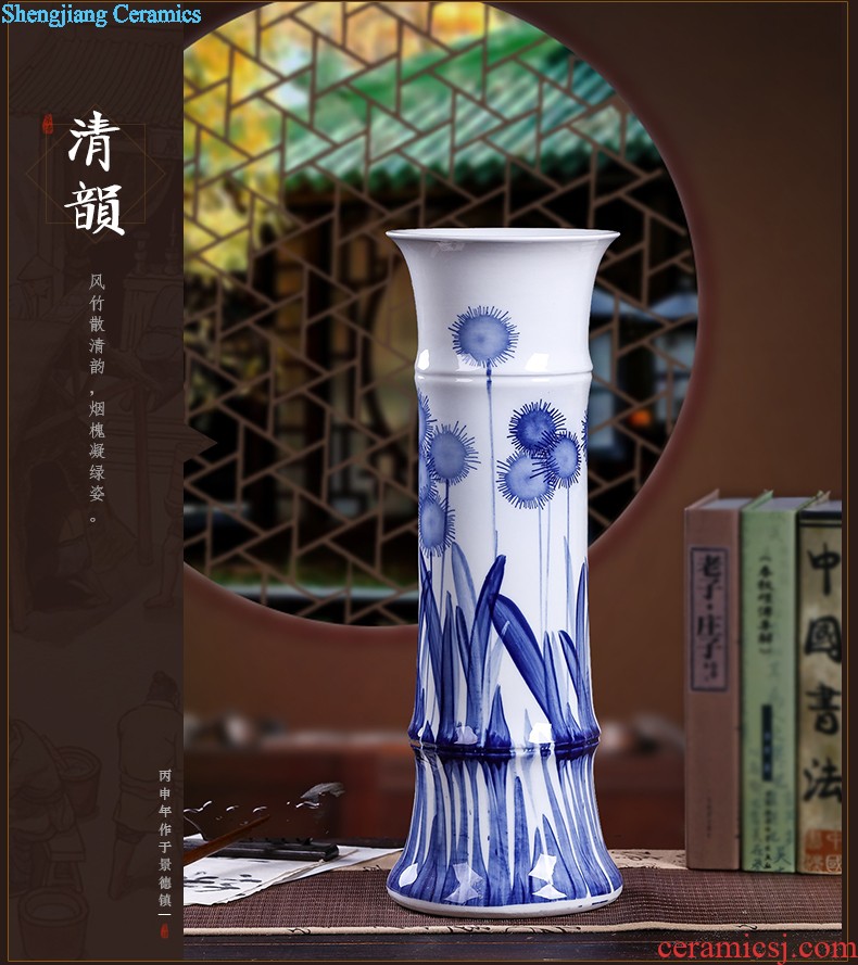 Jingdezhen ceramics vase general antique blue and white porcelain jar storage tank craft supplies modern household furnishing articles