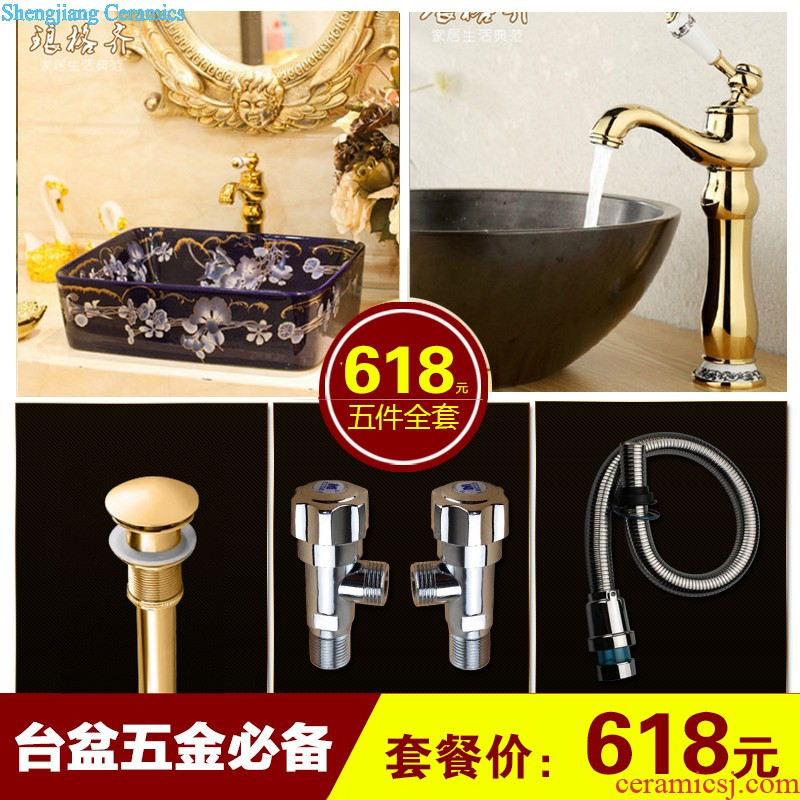 The package mail on bonsai, ceramic lavabo that defend bath lavatory face square black Roman art basin