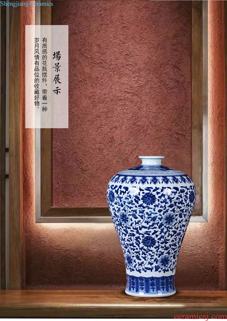 Jingdezhen ceramic general furnishing articles pastel color glaze tank storage tank is a new Chinese style household adornment sitting room decoration