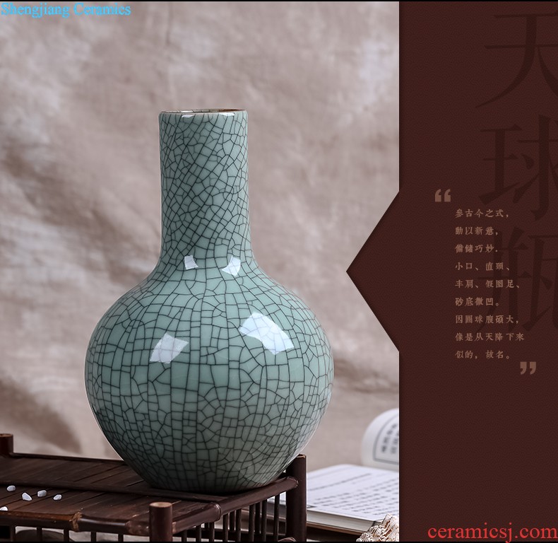 Jingdezhen ceramics Lrene hand-painted peony flowers very beautiful vase Vogue to live in the sitting room furnishing articles