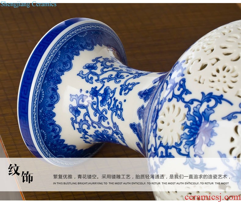 Jingdezhen ceramic vase furnishing articles porcelain vases, ceramic flower arranging flowers sitting room is contemporary and contracted household adornment