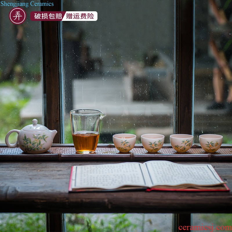 Lane in phnom penh jingdezhen ceramic fair mug kung fu tea tea sea portion evenly cup of tea, tea accessories