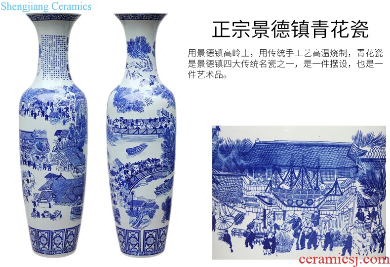 Jingdezhen ceramic kiln of large vase European sitting room hotel villa dry flower arranging flowers adornment furnishing articles