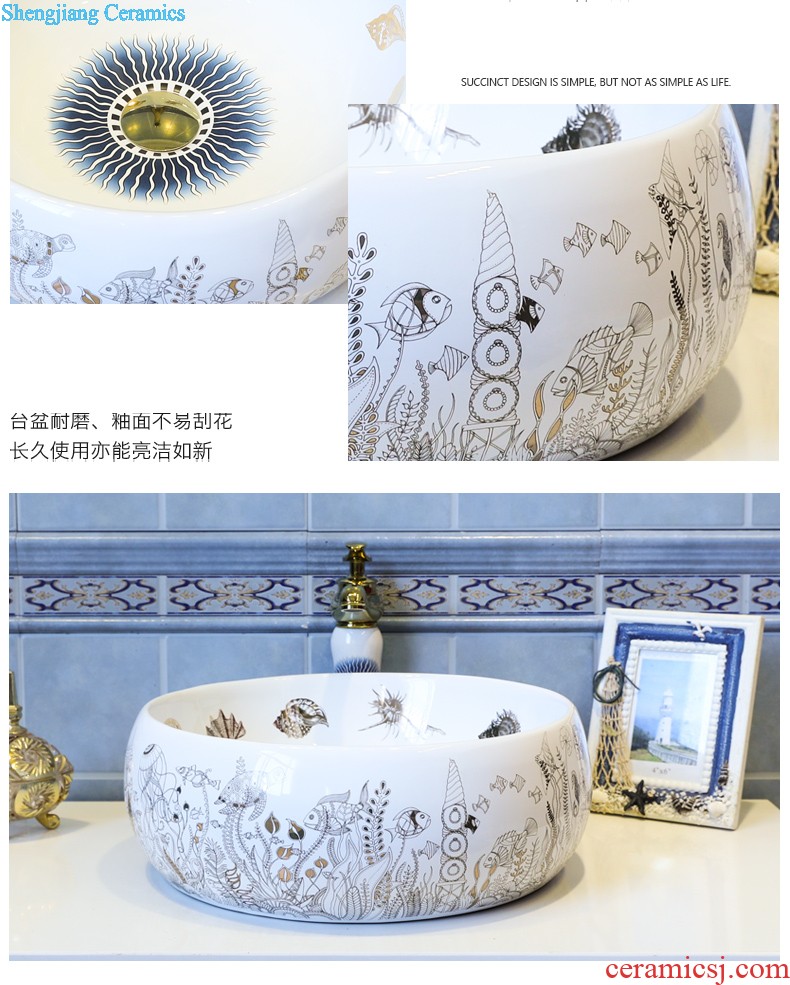 Koh larn, qi stage basin sink lavatory ceramic european-style bathroom art basin of the basin that wash a face