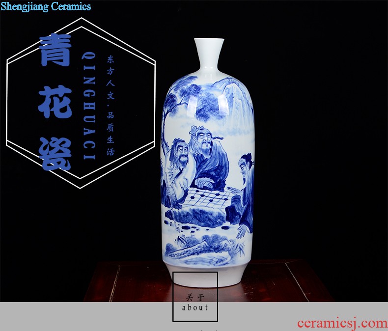 F001 jingdezhen ceramics China red tail bottle of large vase hotel furnishing articles sitting room adornment handicraft