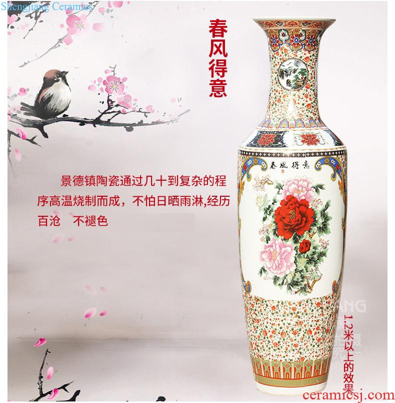 Hand-painted splendid was the French antique vase of blue and white porcelain of jingdezhen ceramics villa place large living room