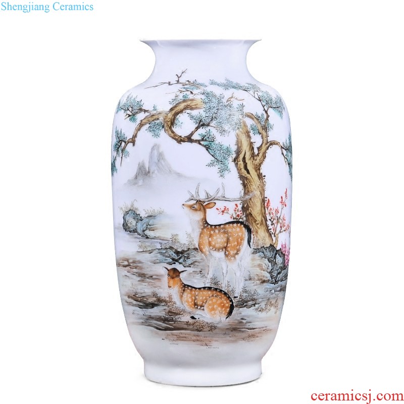 Jingdezhen ceramics Famous master hand painted blue and white porcelain vase As autumn The sitting room adornment is placed