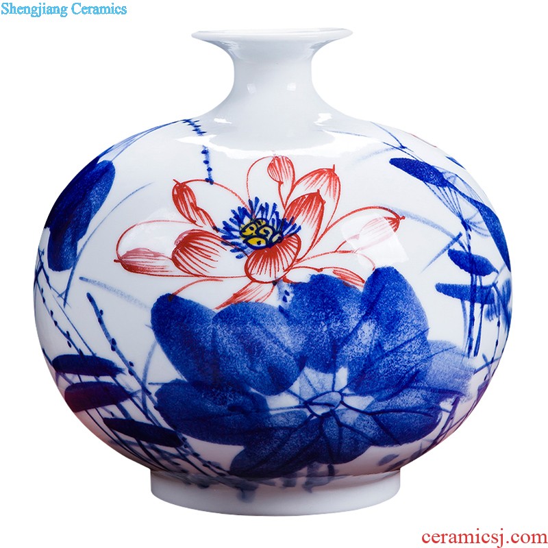 Jingdezhen ceramics hand-painted color ink every year more than the French vase hotel family sitting room adornment is placed