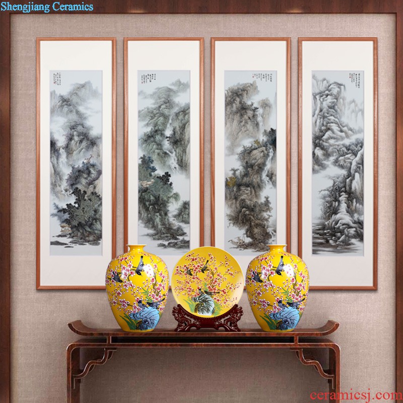 Jingdezhen ceramic flower arranging flowers is hand-painted charge of blue and white porcelain rhyme furnishing articles fashion simple family sitting room adornment