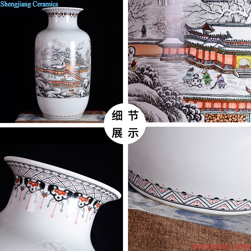 Jingdezhen ceramics hand carved vase li bai will be Chinese style porch decoration crafts are sitting room into the wine