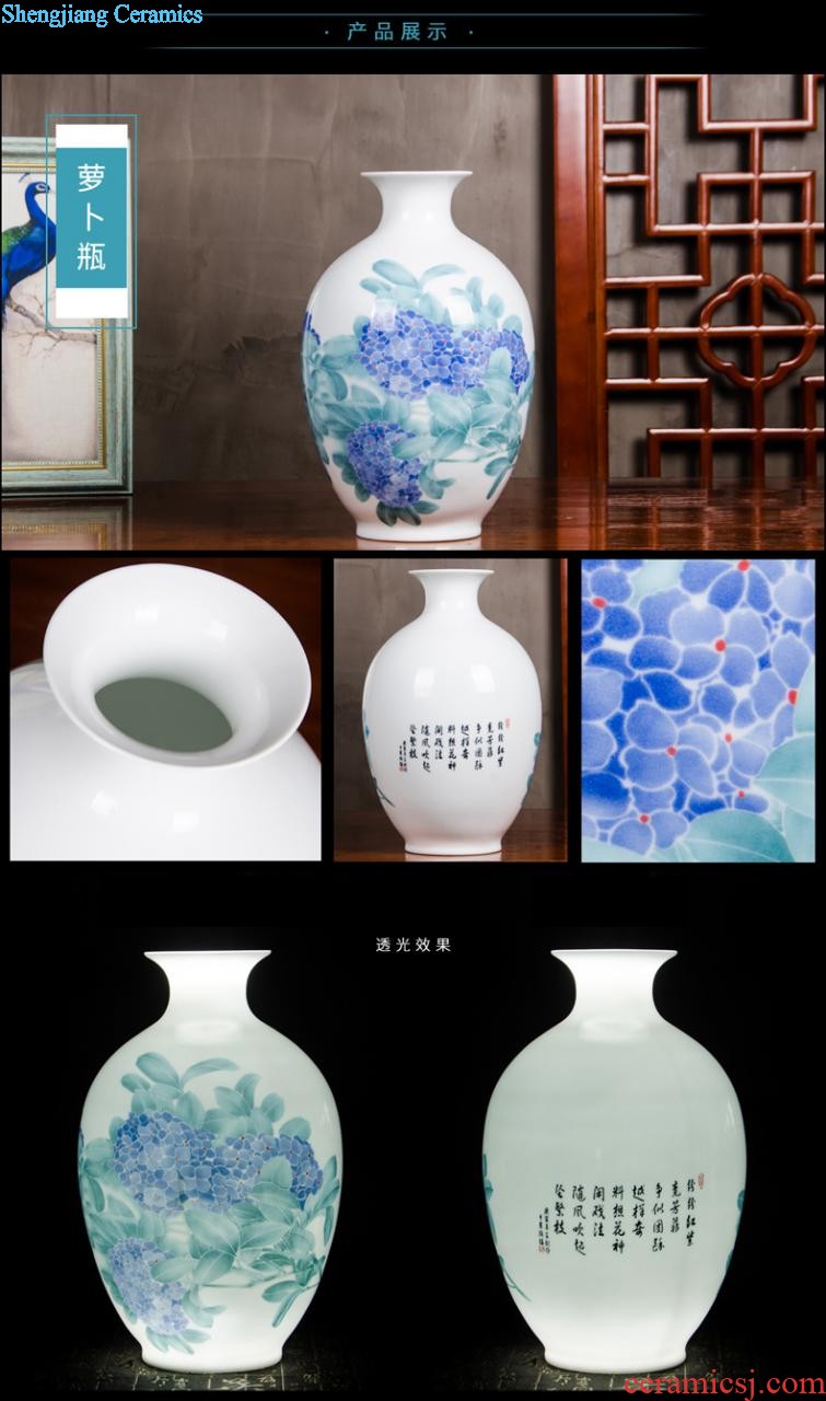 Famous master of jingdezhen ceramics vases, flower arranging Chinese style is contemporary and contracted household wine sitting room adornment is placed