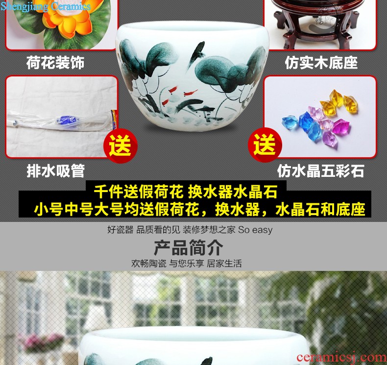 J240 jingdezhen ceramics of large vase furnishing articles flower arranging Chinese style household hotel decoration large living room