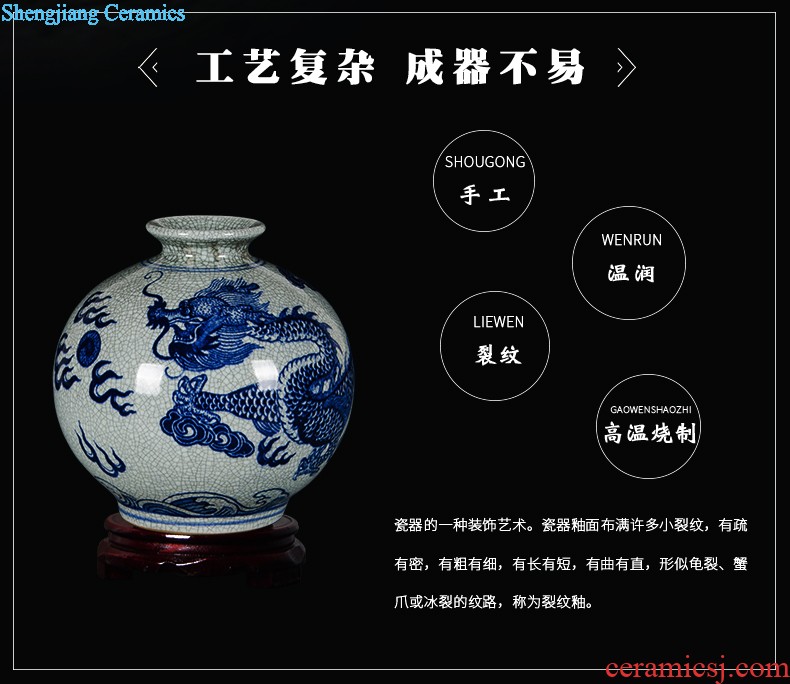 Jingdezhen ceramics POTS red apple storage tank is a thriving business place large sitting room adornment marriage