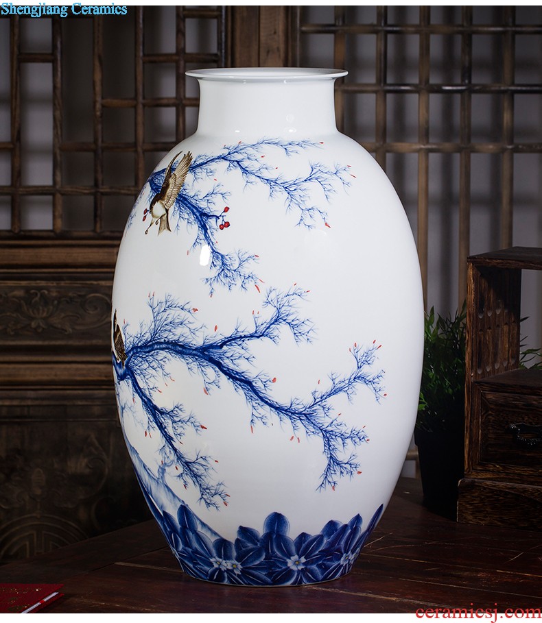 Archaize of jingdezhen ceramics powder enamel vase imitation qianlong year Chinese style classical Angle of the sitting room a few adornment furnishing articles